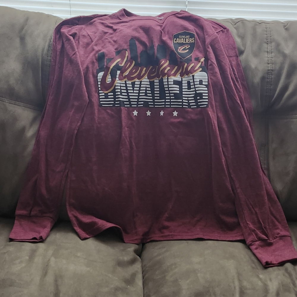 Blue 84 Cleveland Cavaliers Burgundy Long Sleeve Tee